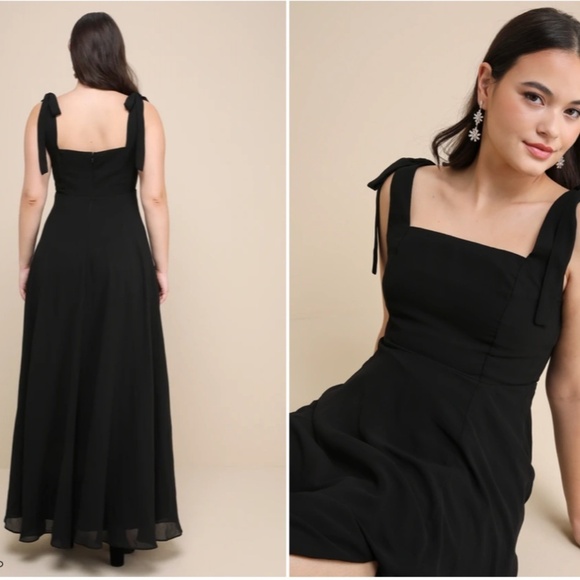 LULU's Prom Wedding Bridesmaid Flowy Romantic Sexy Chic Flowy Maxi Dress - Picture 5 of 7